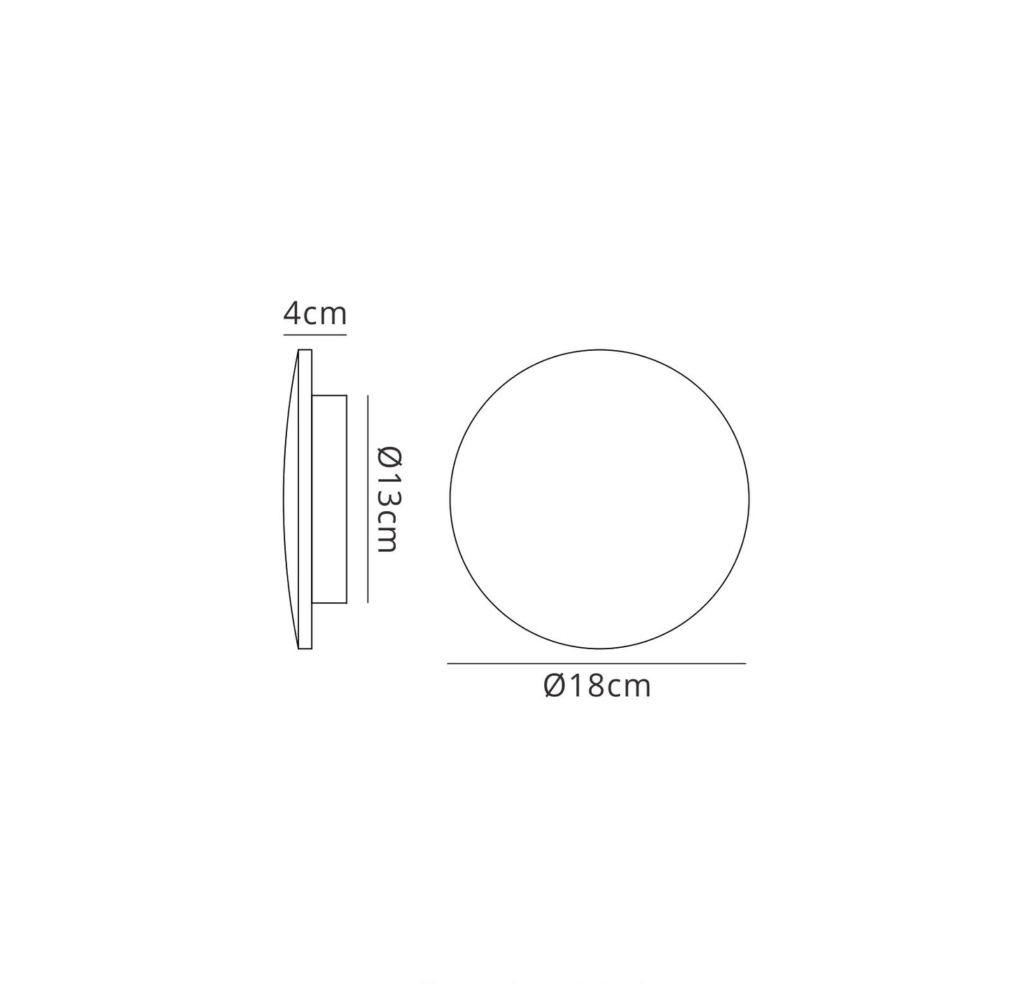 Bora Bora Wall Light 18cm Round 12W LED 3000K, 1080lm, Matt White, 3yrs Warranty by Mantra