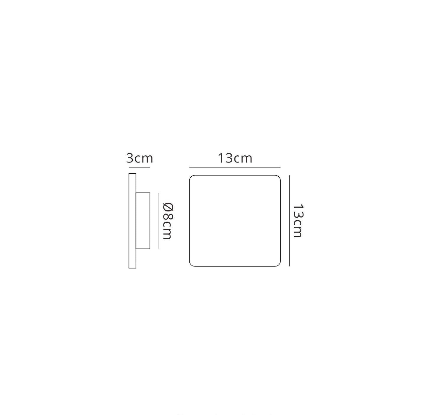 Bora Bora Wall Light 13cm Square 6W LED 3000K, 540lm, Matt White, 3yrs Warranty by Mantra