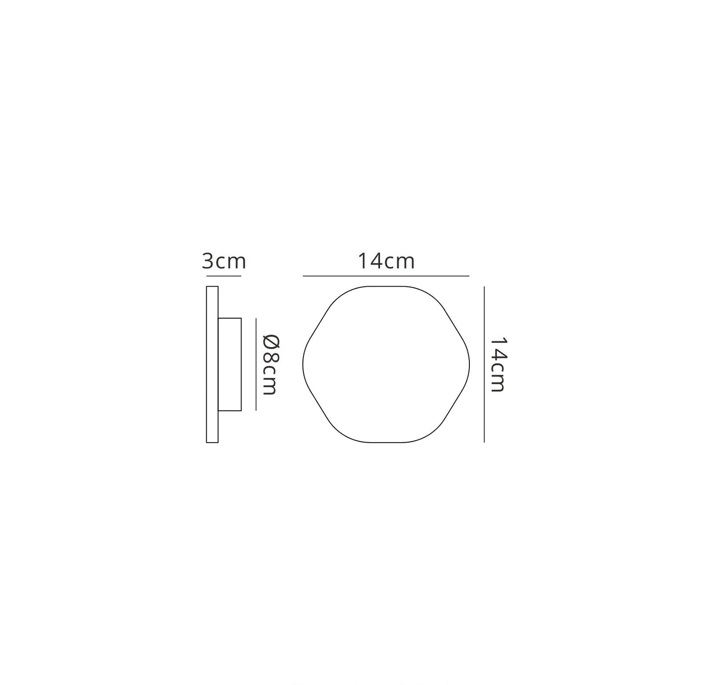 Bora Bora Wall Light 14.4cm Hexagonal 6W LED 3000K, 540lm, Matt White, 3yrs Warranty by Mantra