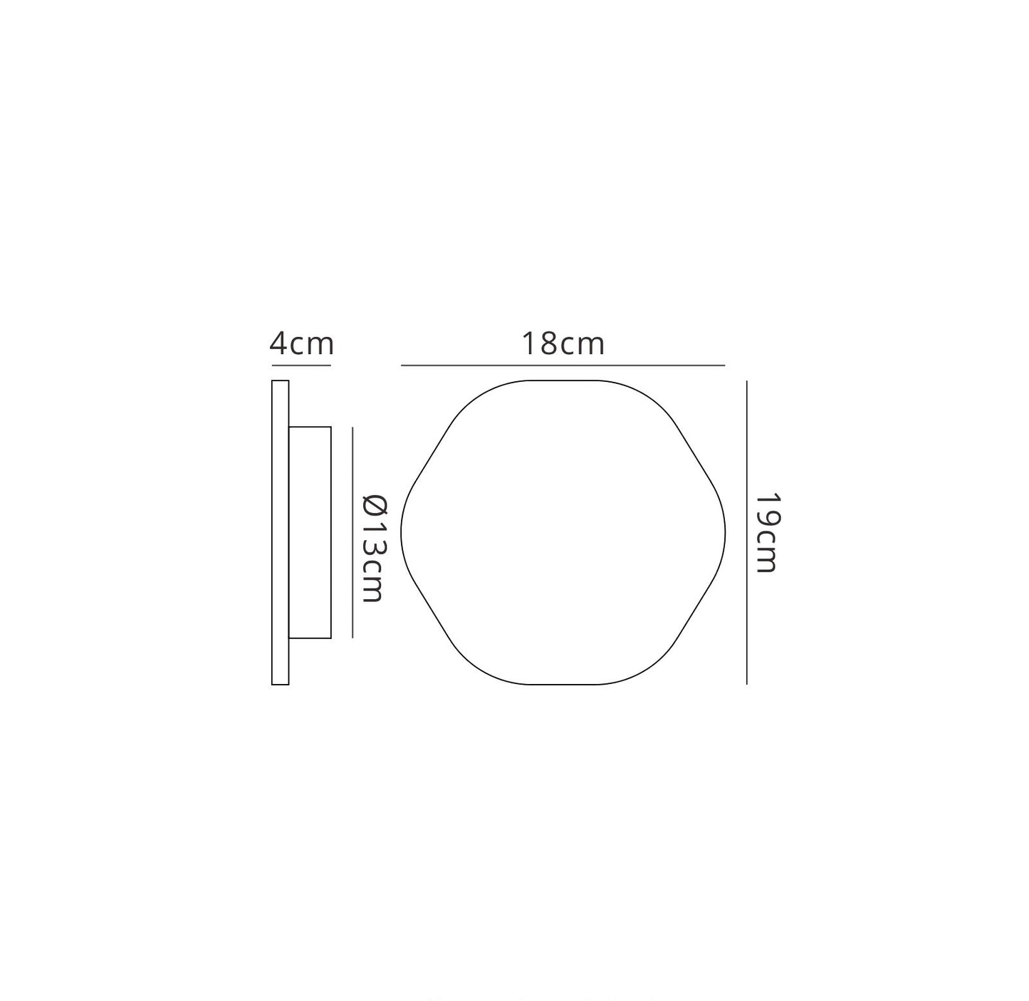 Bora Bora Wall Light 19.2cm Hexagonal 12W LED 3000K, 1080lm, Matt White, 3yrs Warranty by Mantra