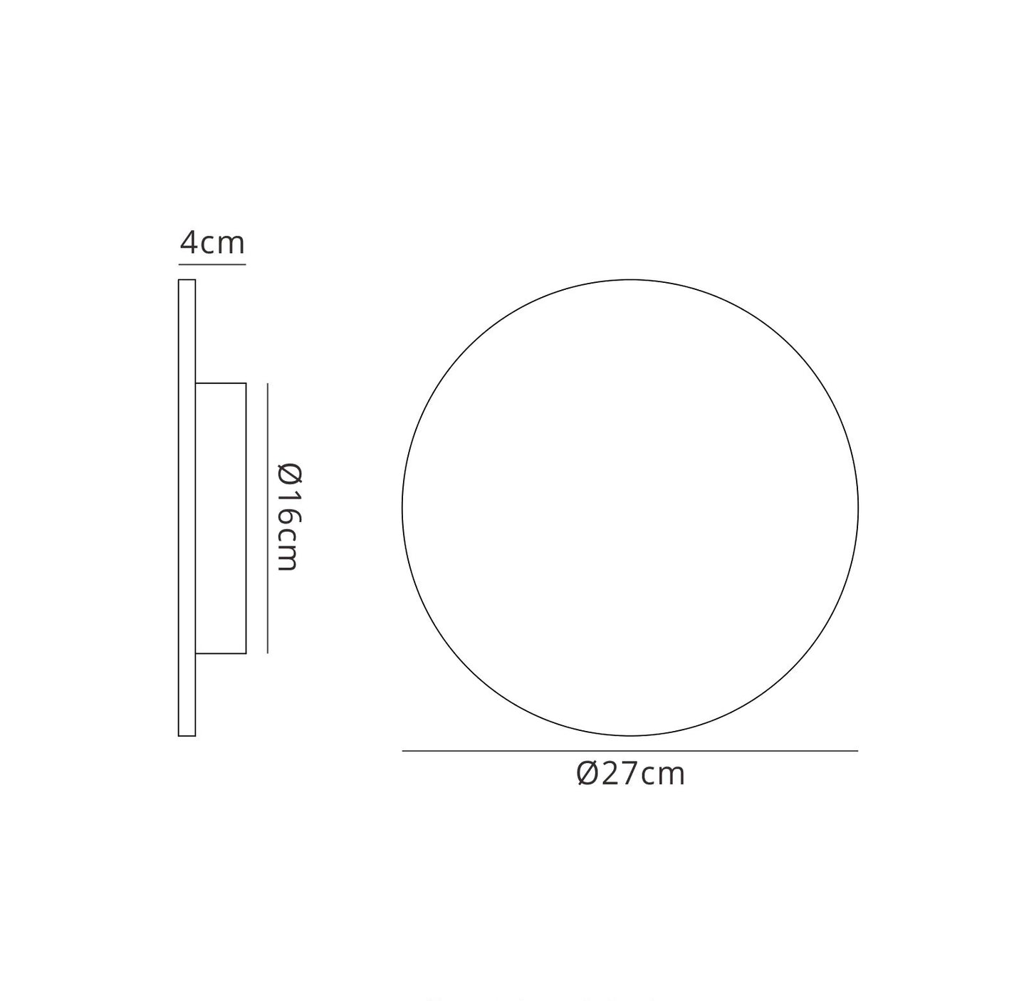 Bora Bora Wall Light 27cm Round 16W LED 3000K, 1350lm, Matte White, 3yrs Warranty by Mantra