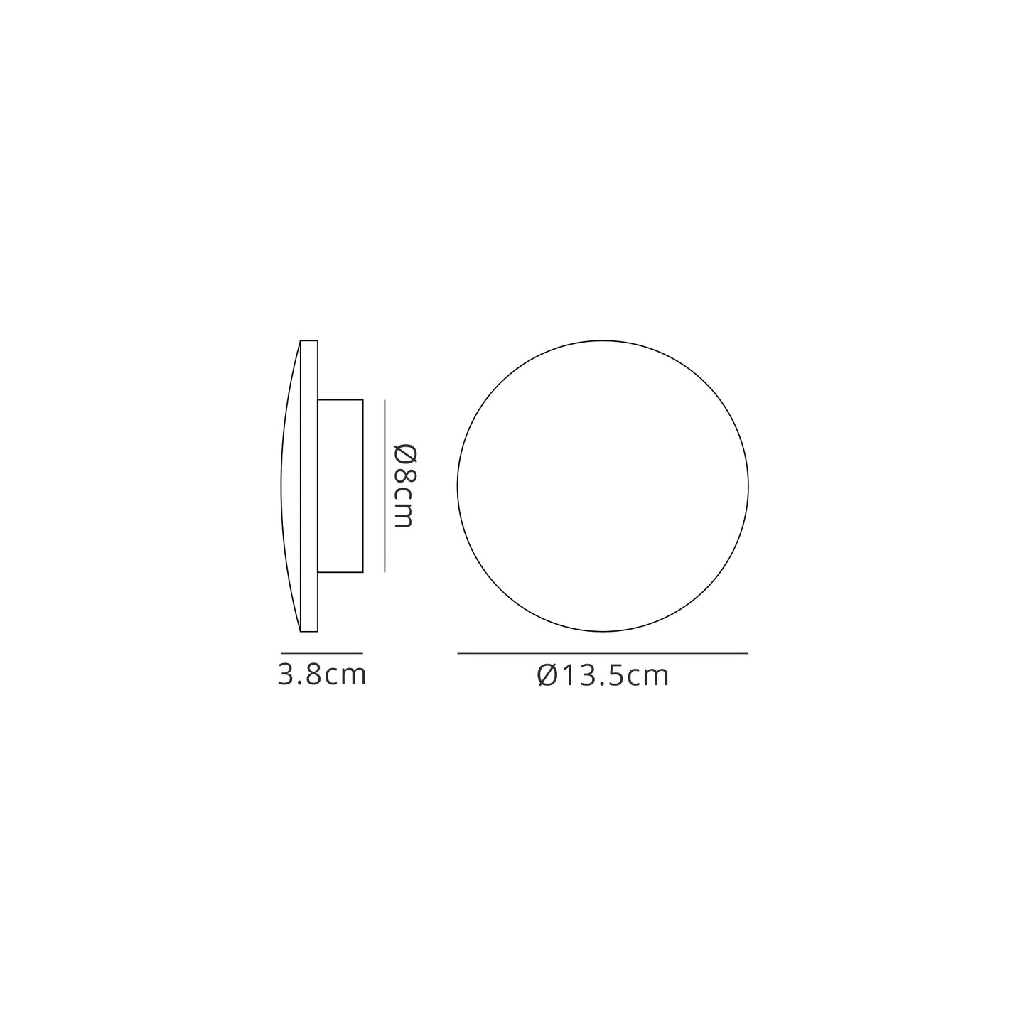 Bora Bora Wall Light 13.5cm Round 6W LED 2700K, 540lm, Matt White, 3yrs Warranty by Mantra