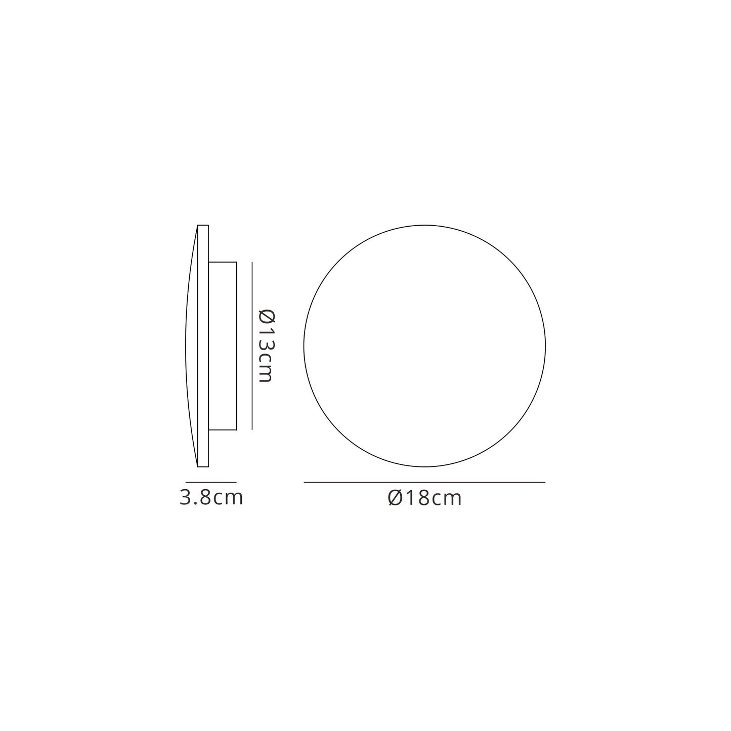 Bora Bora Wall Light 18cm Round 12W LED 2700K, 1080lm, Matt White, 3yrs Warranty by Mantra