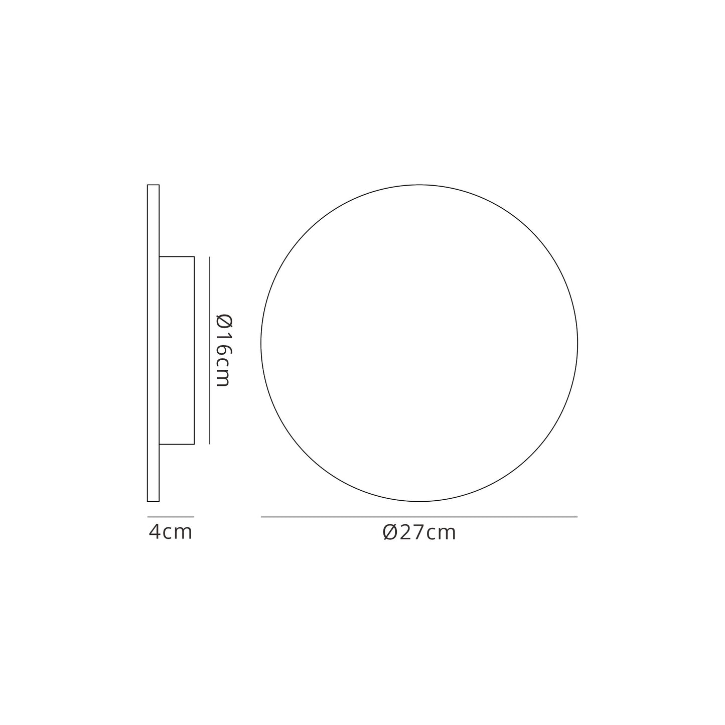 Bora Bora Wall Light 27cm Round 16W LED 2700K, 1350lm, Matte White, 3yrs Warranty by Mantra