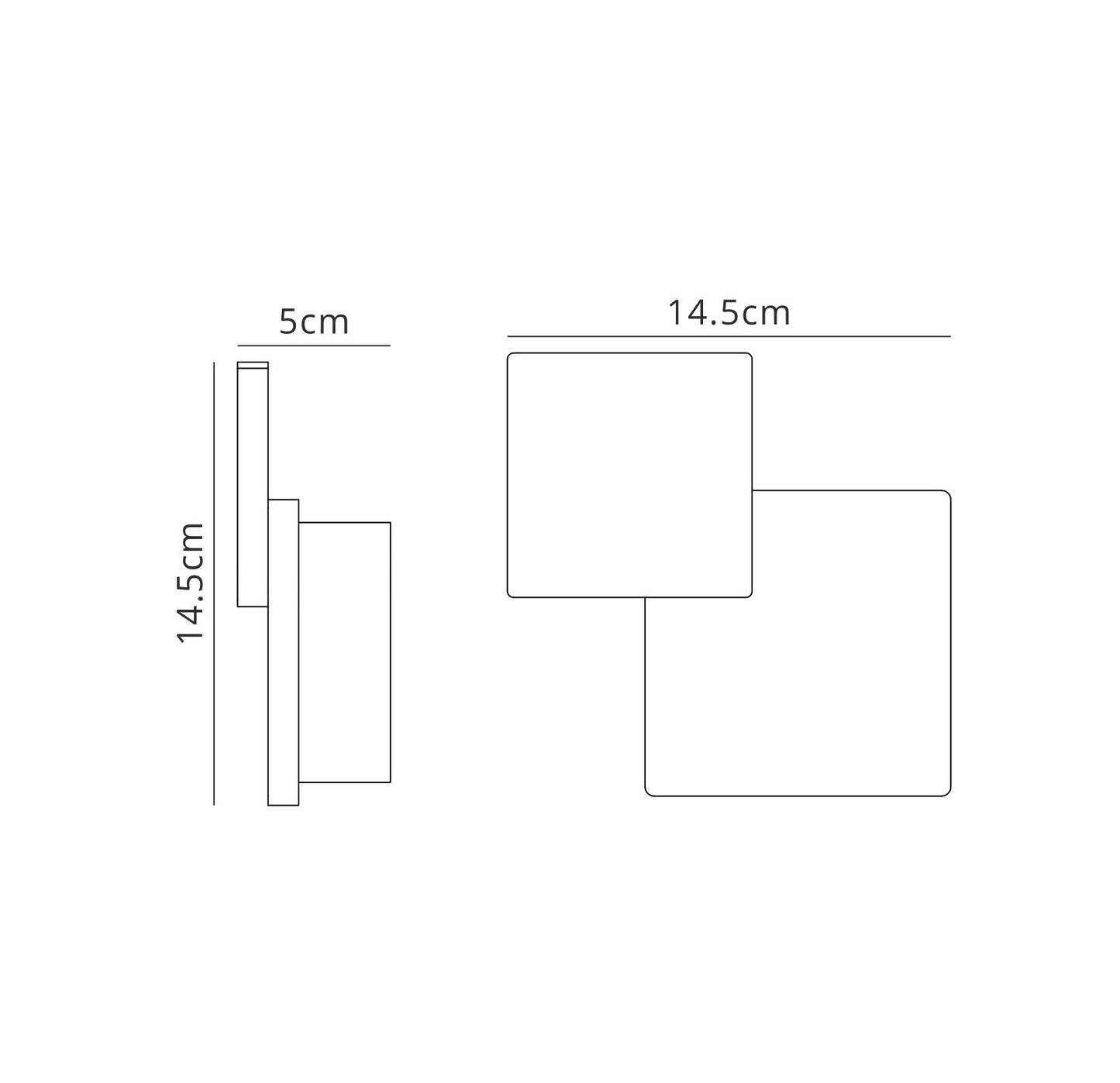 Tahiti Wall Light Squares 5W LED 3000K Matt White, 285lm, 3yrs Warranty by Mantra