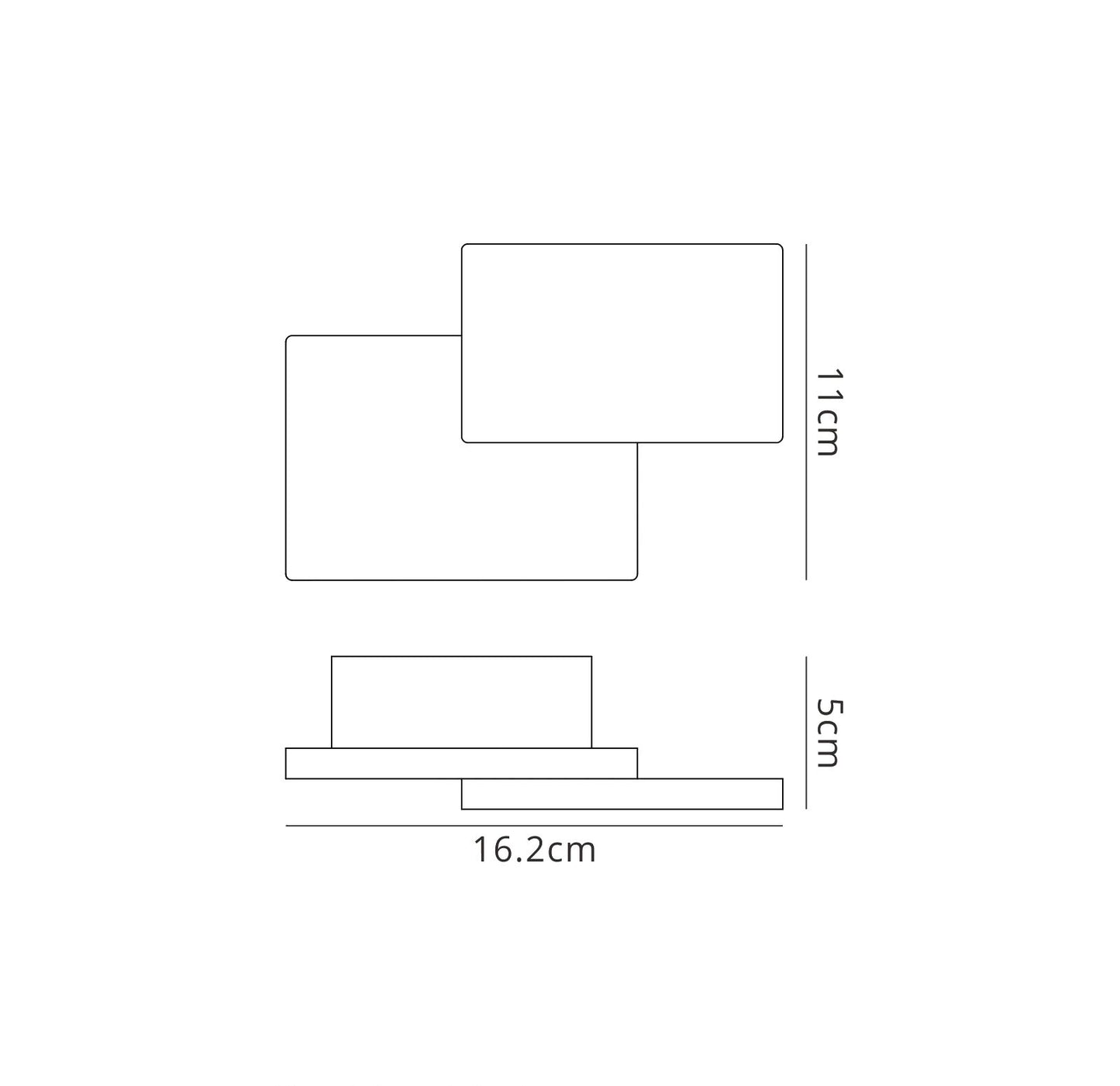 Tahiti Wall Light Rectangles 5W LED 3000K Matt White, 285lm, 3yrs Warranty by Mantra