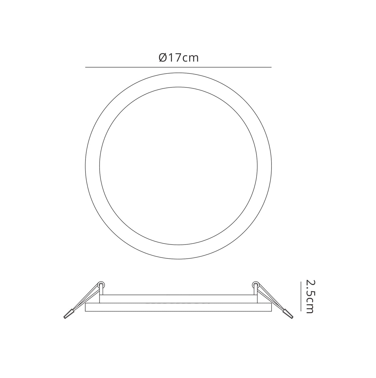 Saona 17.5cm Round LED Recessed Ultra Slim Downlight, 18W, 4000K, 1620lm, Matt White/Frosted Acrylic, Driver Included, 3yrs Warranty by Mantra