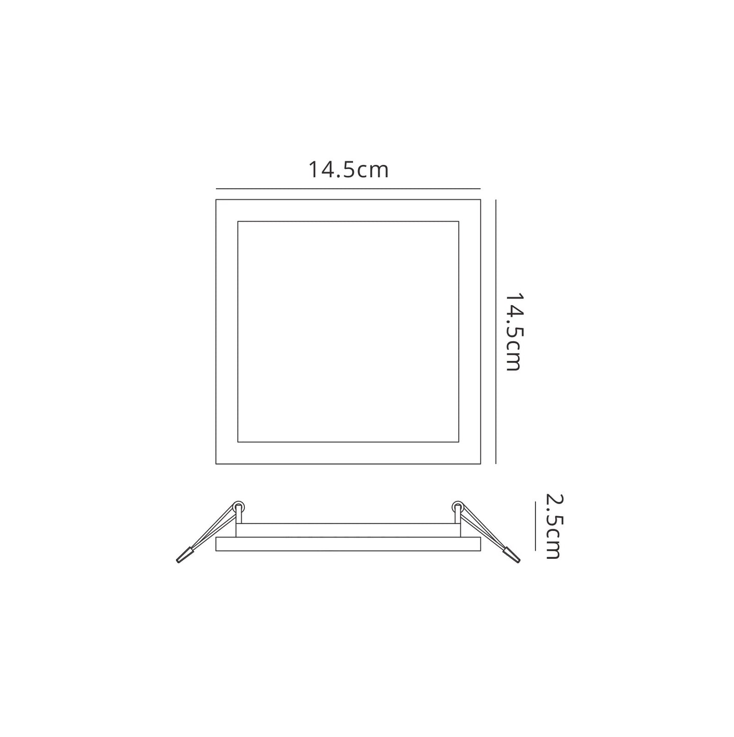 Saona 14.5cm Square Recessed Ultra Slim Downlight, 12W LED 4000K, 1080lm, Matt White, Driver Included, 3yrs Warranty by Mantra