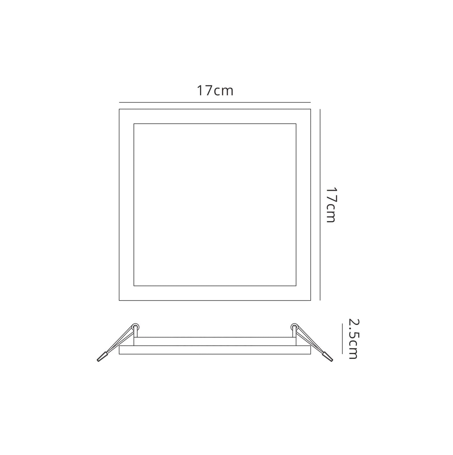 Saona 17.5cm Square Recessed Ultra Slim Downlight, 18W LED 4000K, 1620lm, Matt White, Driver Included, 3yrs Warranty by Mantra