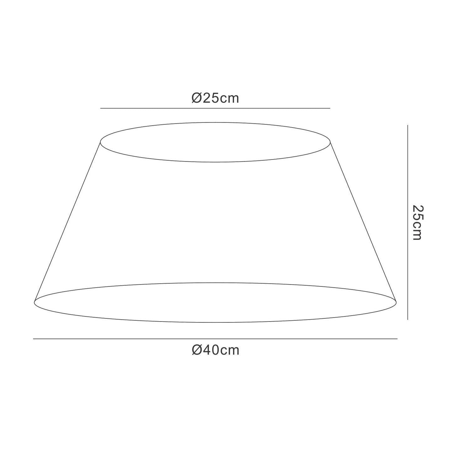 Silk String Shade Ivory White 250/400mm x 250mm by Mantra