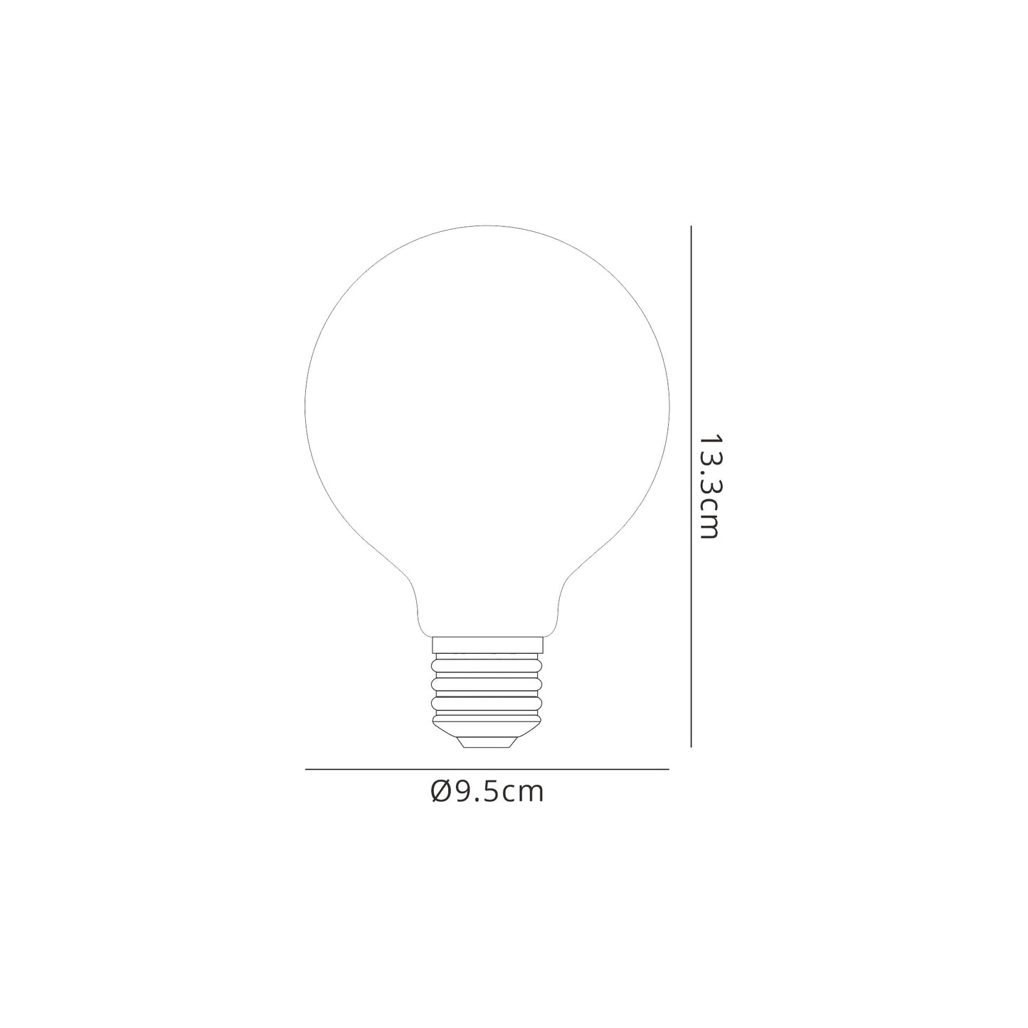 LED Globe 95mm E27, 6.5W Natural White 4000K by Mantra