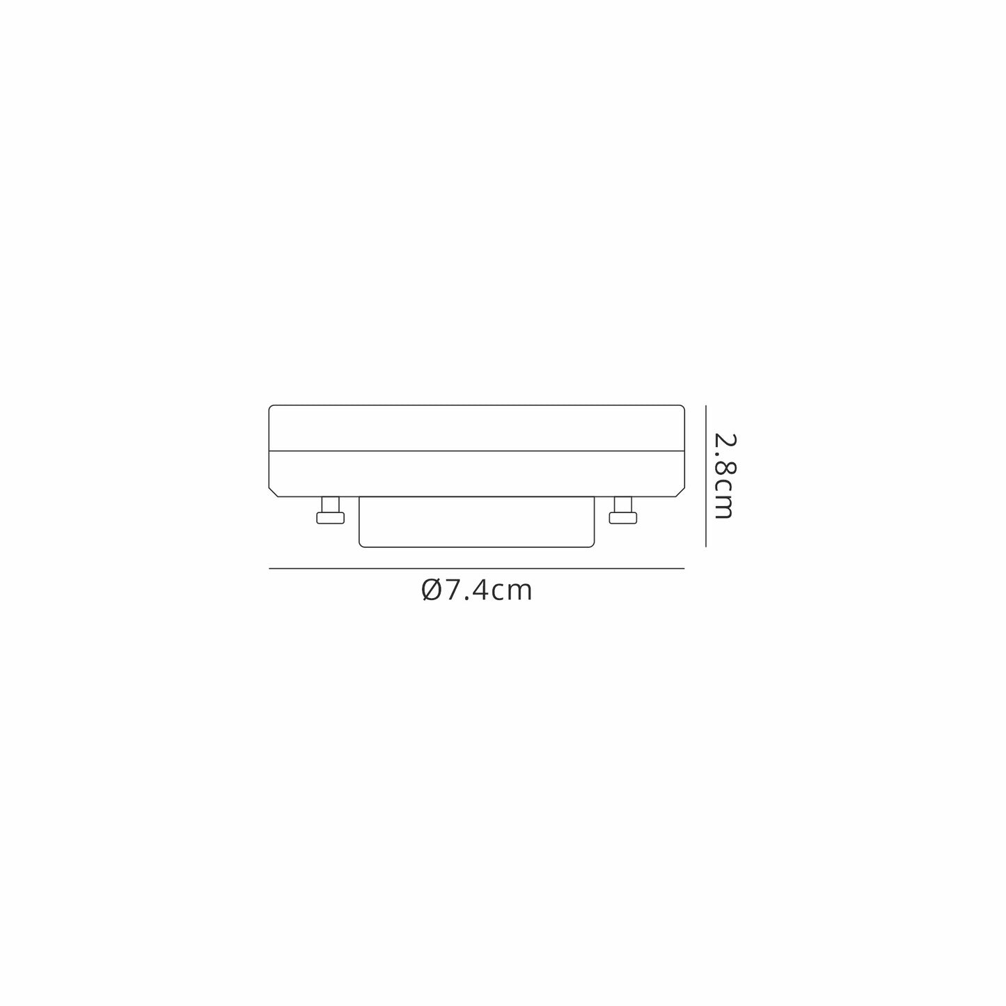 LED GX53 12W Cool White 4000K 960lm 120° White Finish by Mantra