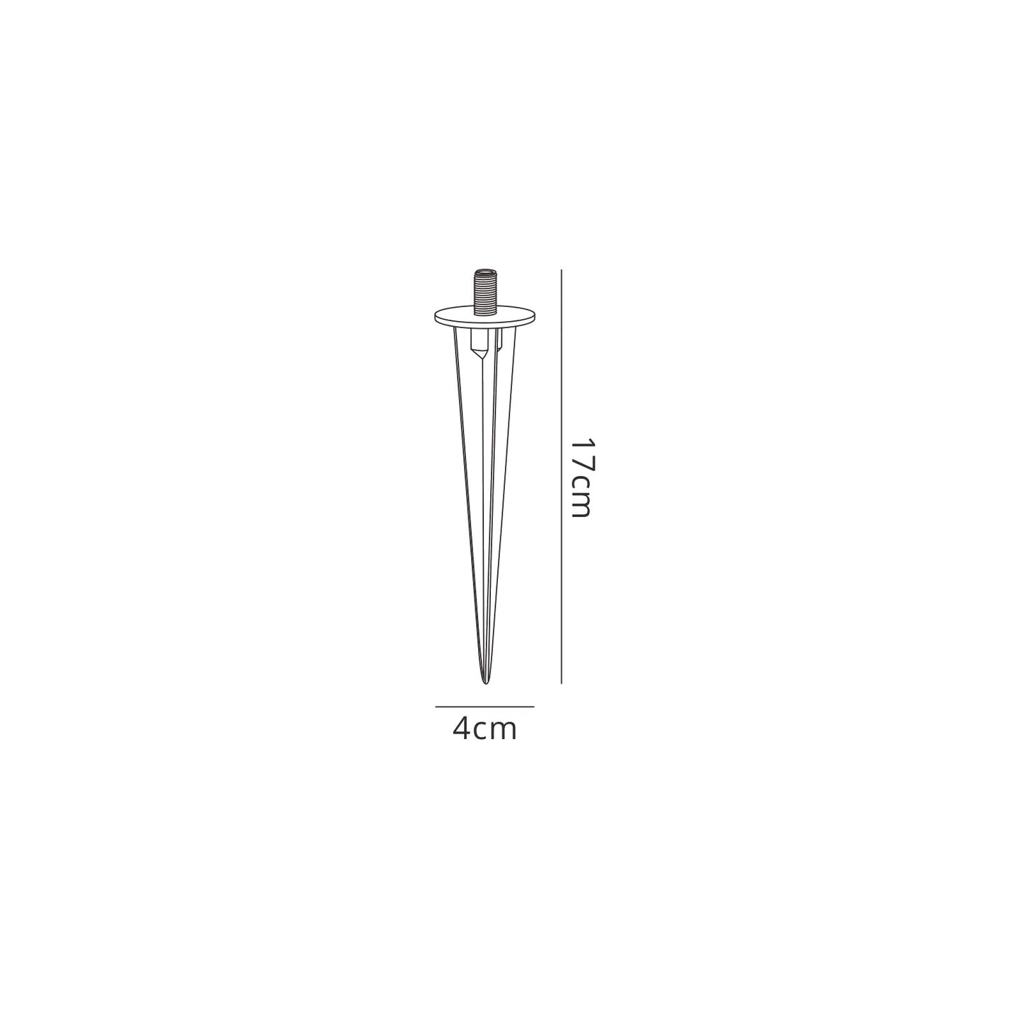 Ground Spike Small 40 x 170mm, Aluminium Black by Mantra