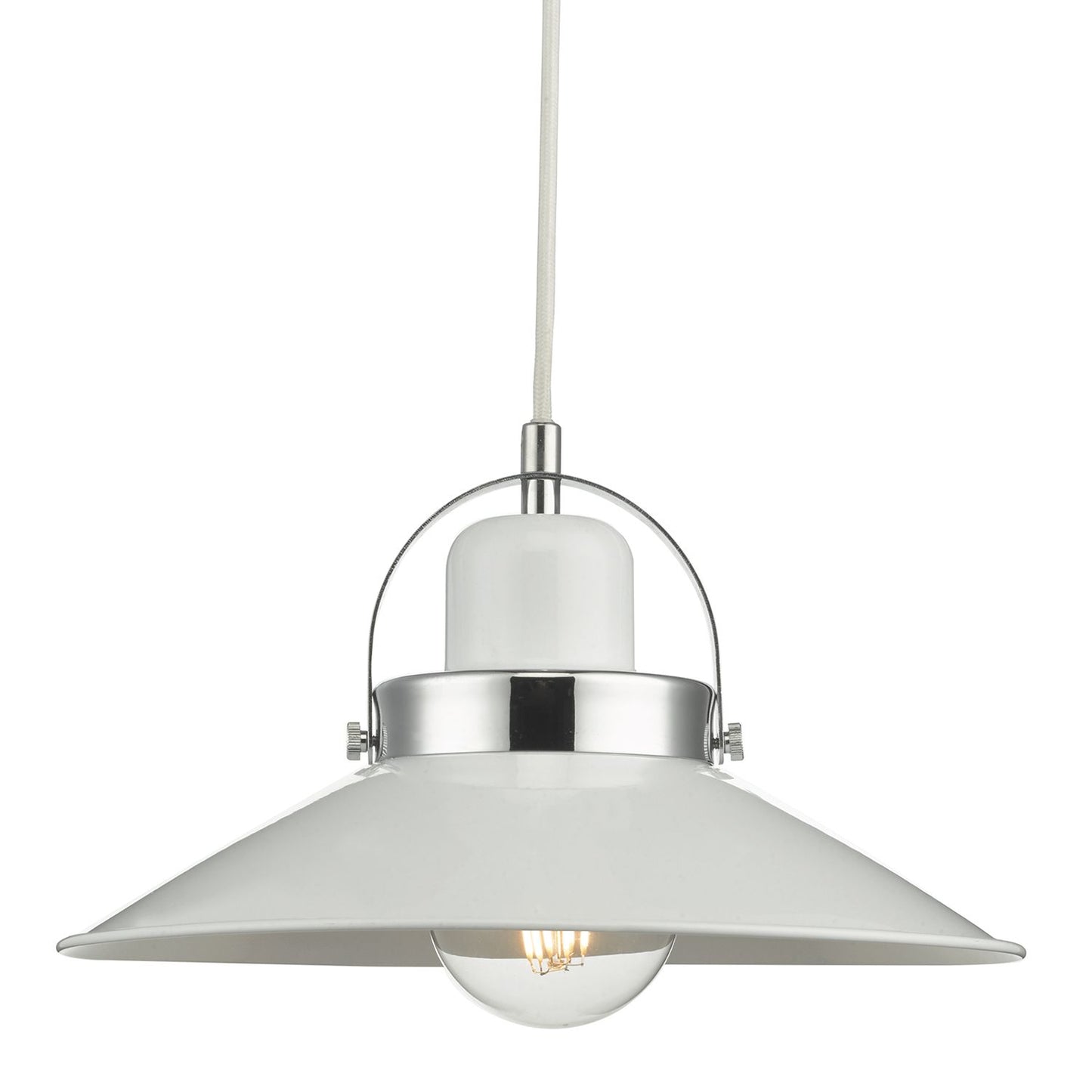 Liden Pendant White and Polished Chrome