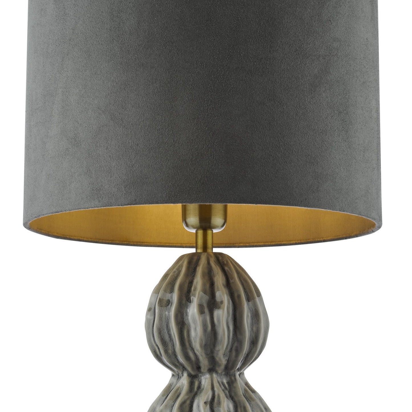 Lorelai Ceramic Table Lamp Grey With Shade