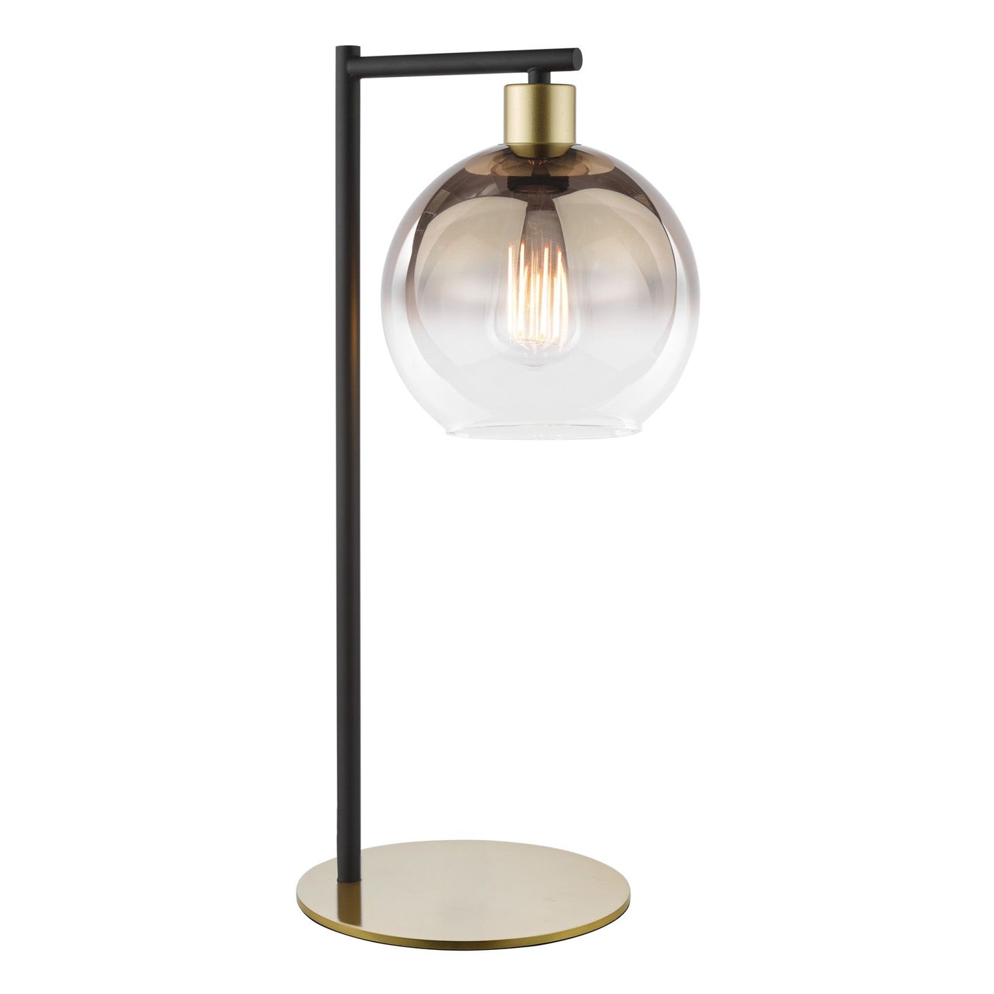 Lycia Table Lamp Satin Gold and Gold Ombre Glass