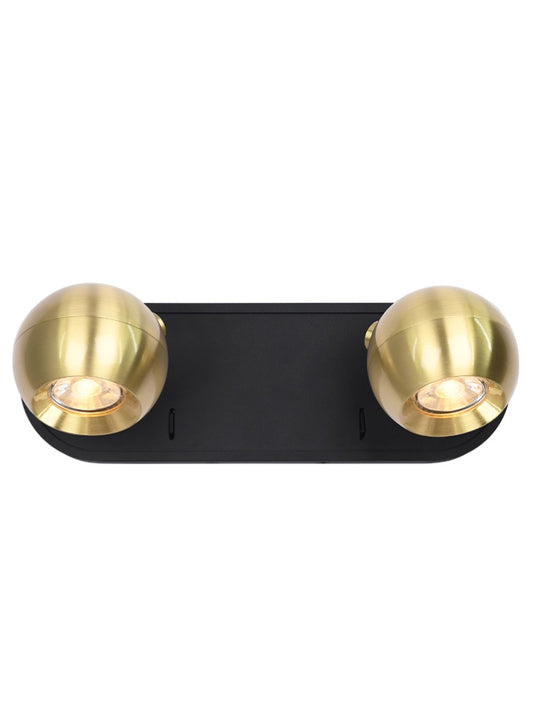 Lens 2lt Spot mattblack and aged brass
