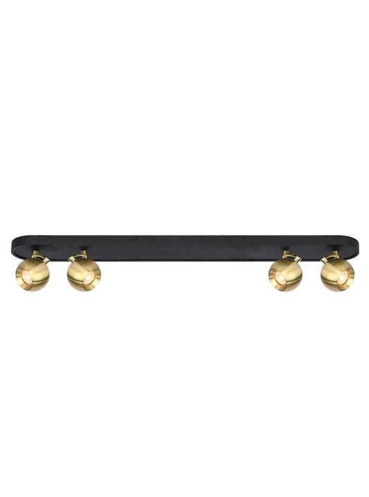 Lens 4lt Spot mattblack and aged brass