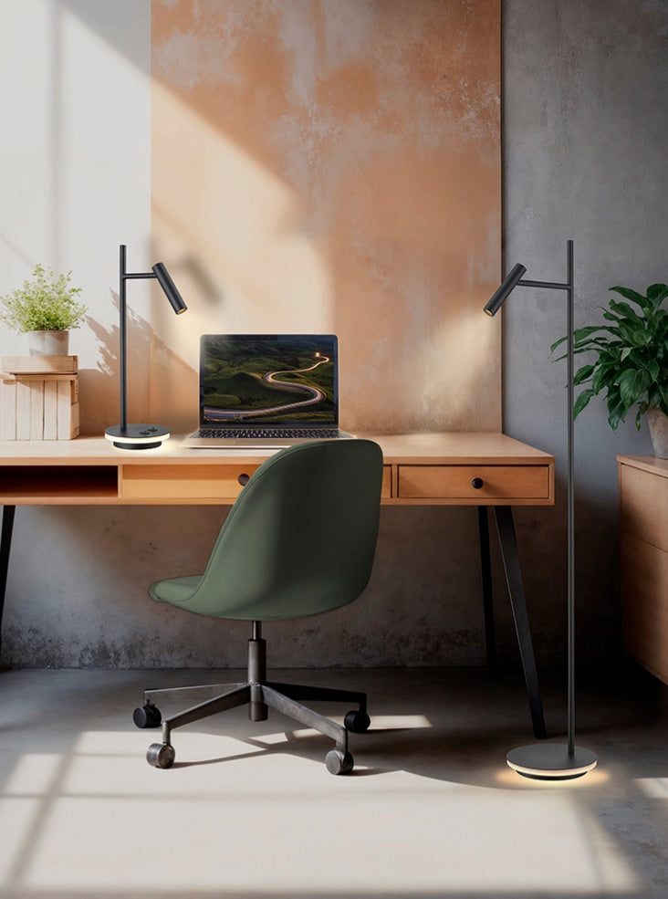 Lewis LED desk lamp with illuminated base