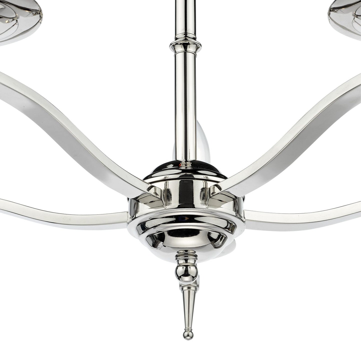 English Heritage Marble Hill 5 Light Armed Pendant Polished Nickel Fitting Only
