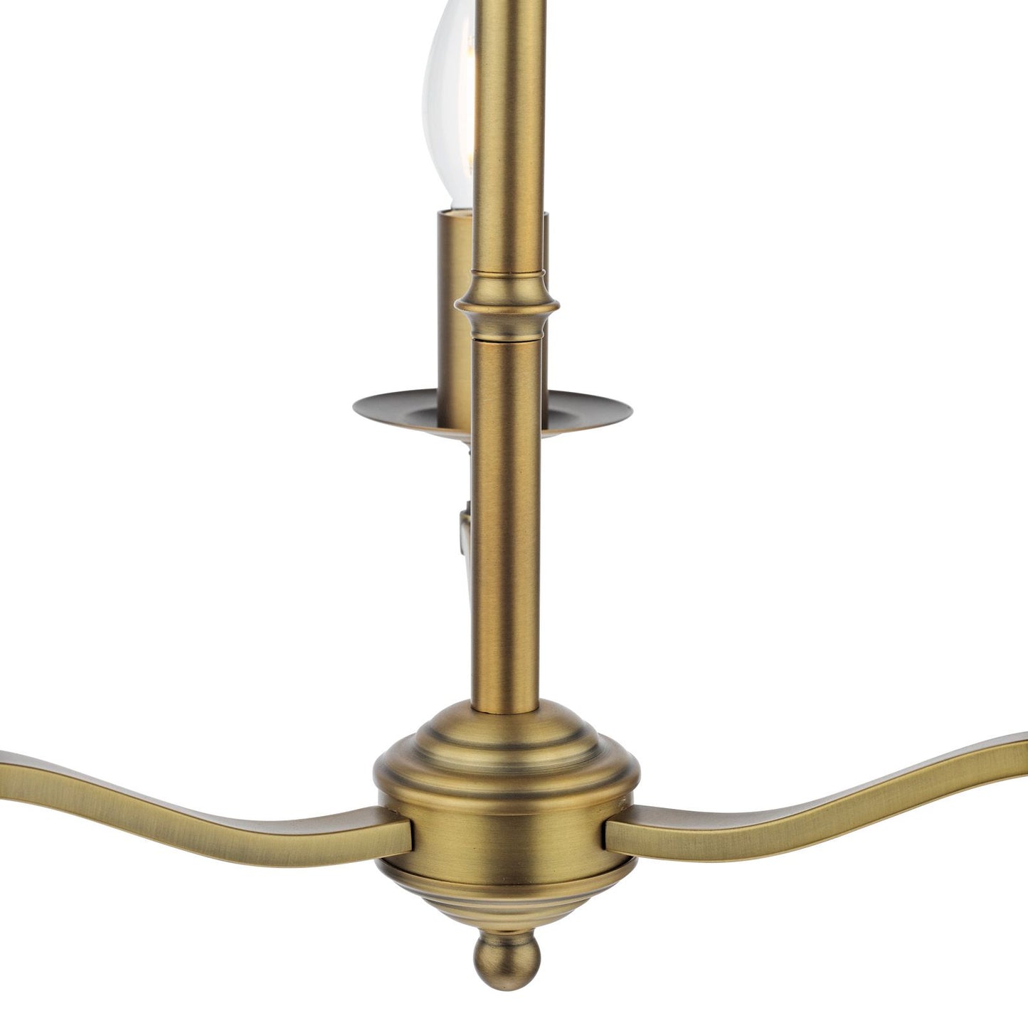 English Heritage Marble Hill 3 Light Armed Fitting Aged Brass Fitting Only