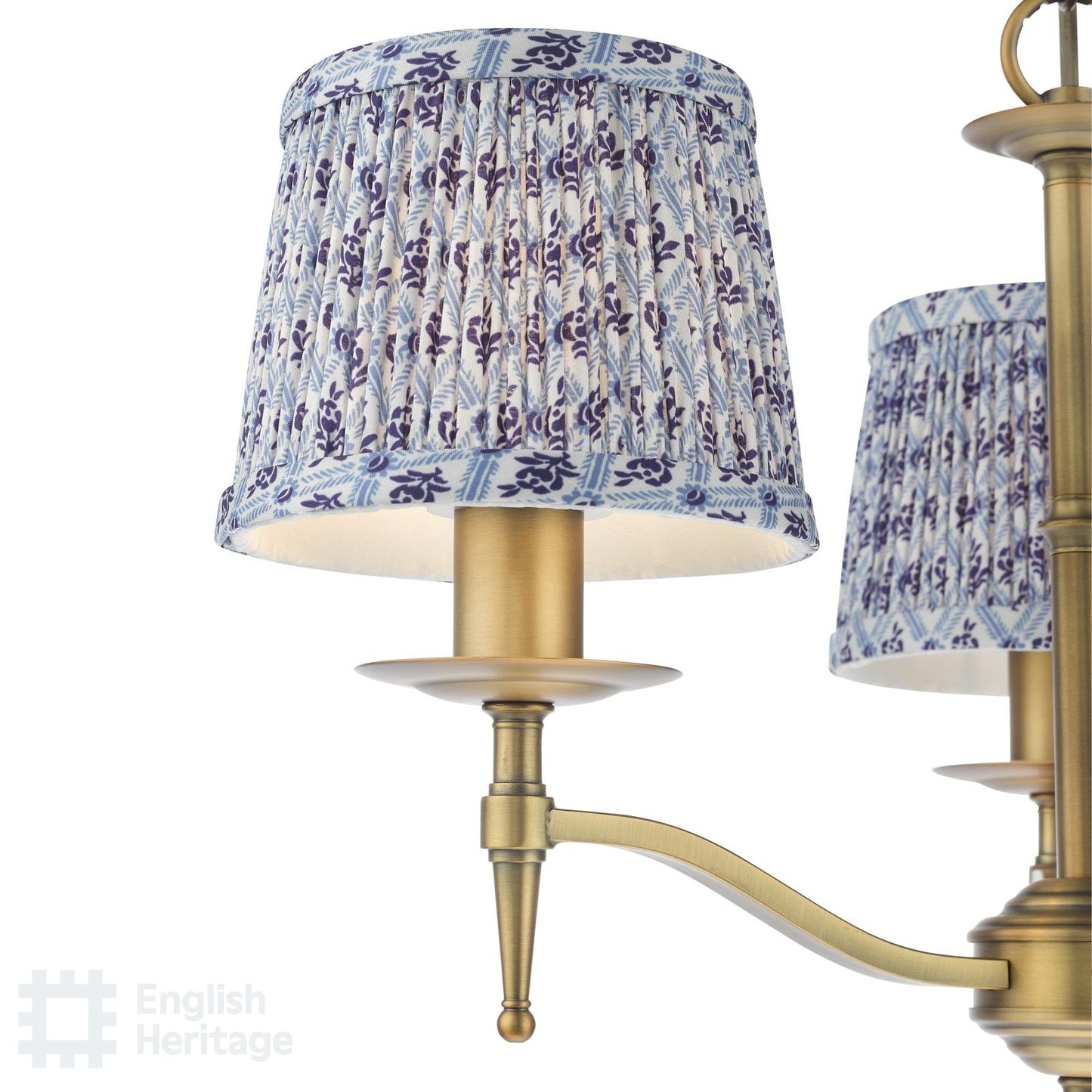 English Heritage Marble Hill 3 Light Armed Fitting Aged Brass Fitting Only