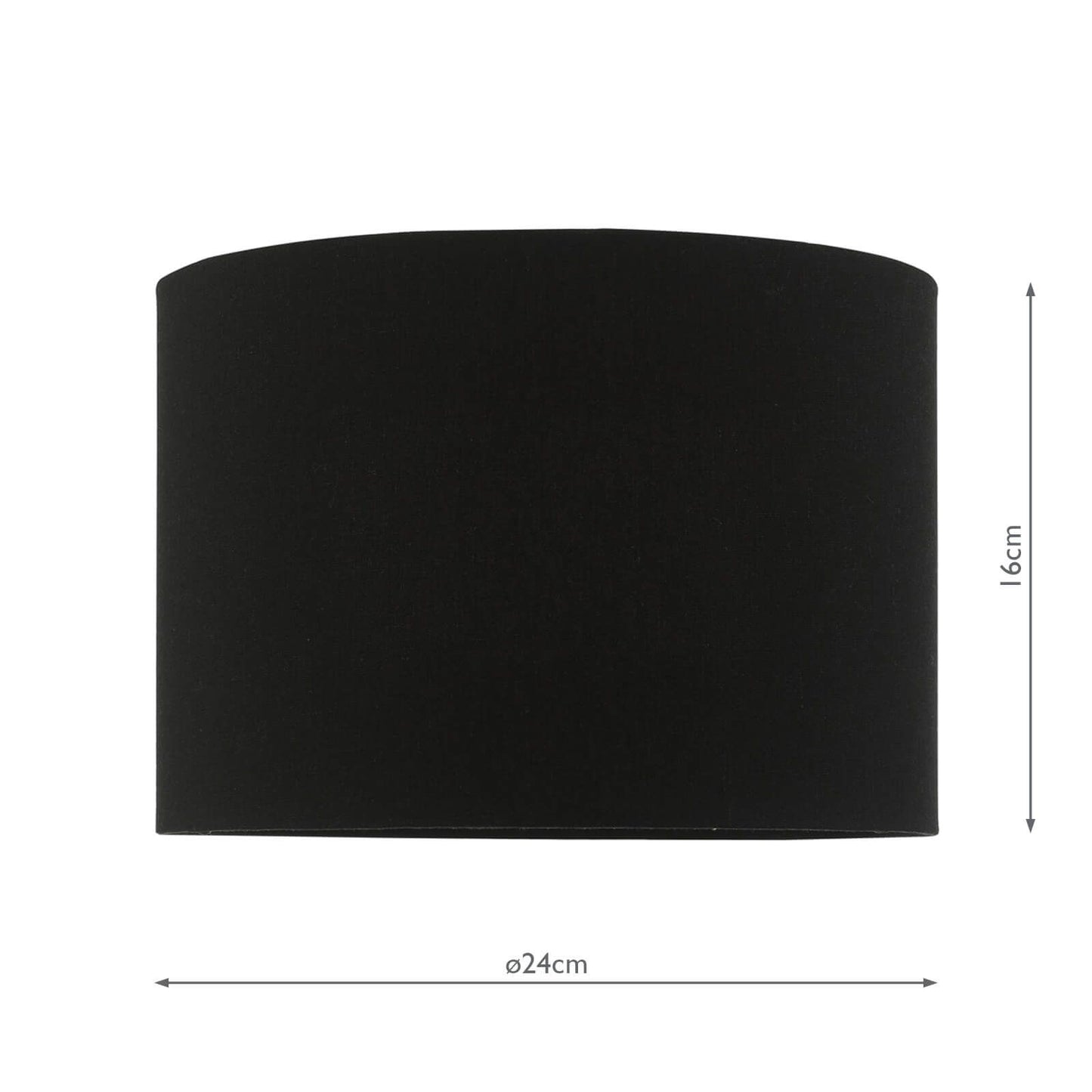 Max Black Cotton Drum Shade 24cm