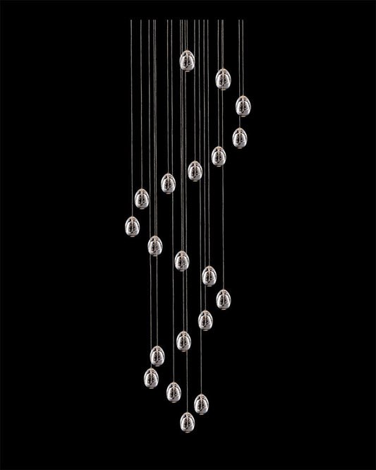 Terrene 20Lt Spiral Pendant Chrome 4 Meter Drop Dimmable Light
