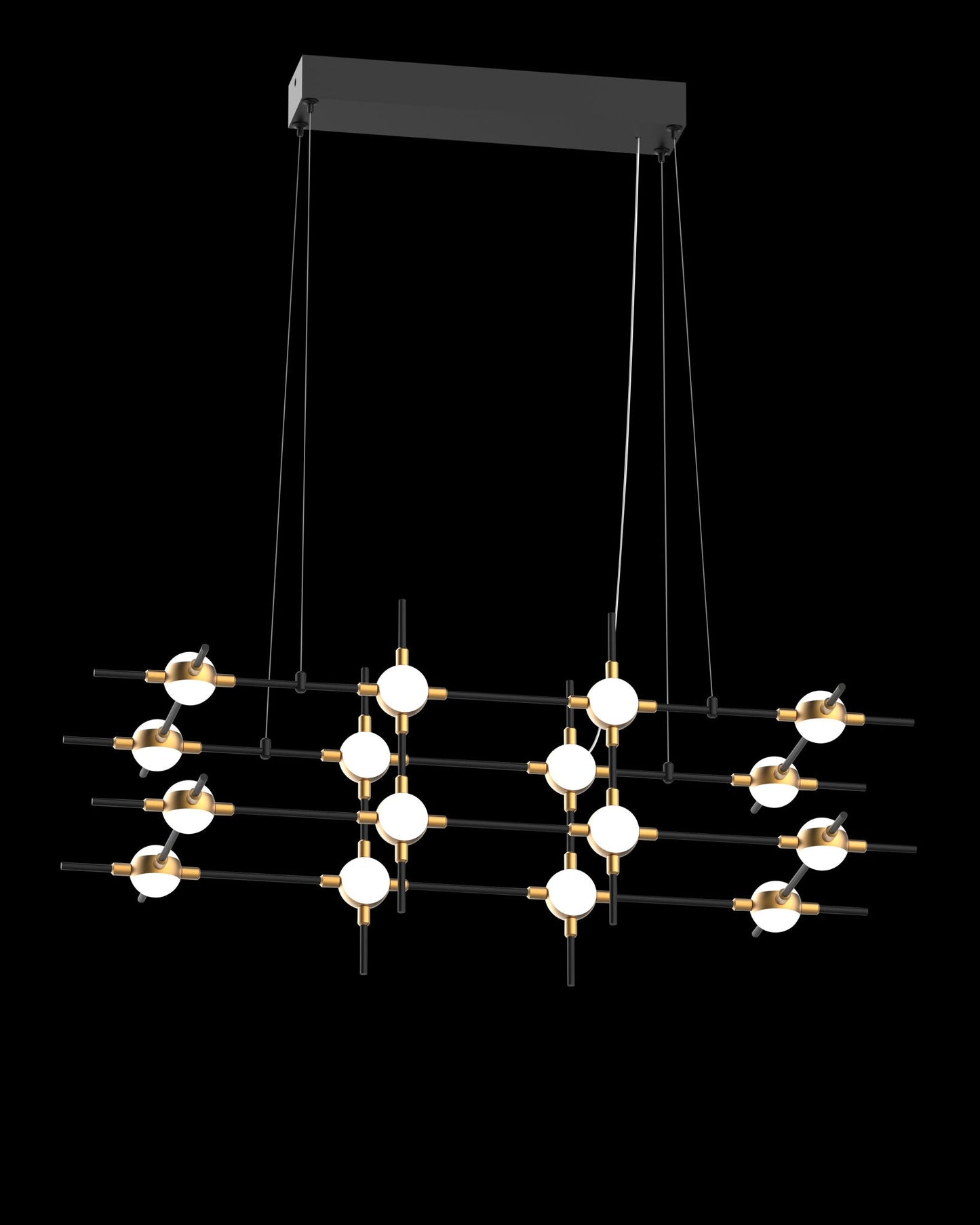 Molecular 16Lt Pendant Gold with Black Model A Light