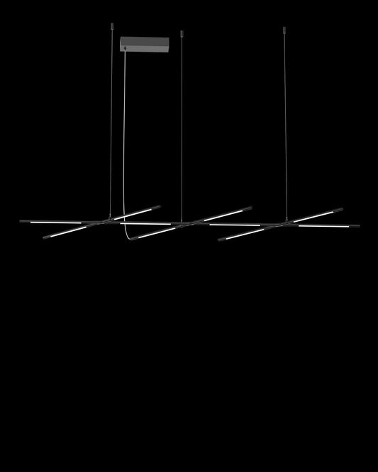 Tubular 10Lt Pendant Matt Black Model A Light