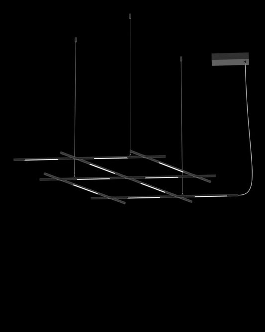 Tubular 10Lt Pendant Matt Black Model B Light
