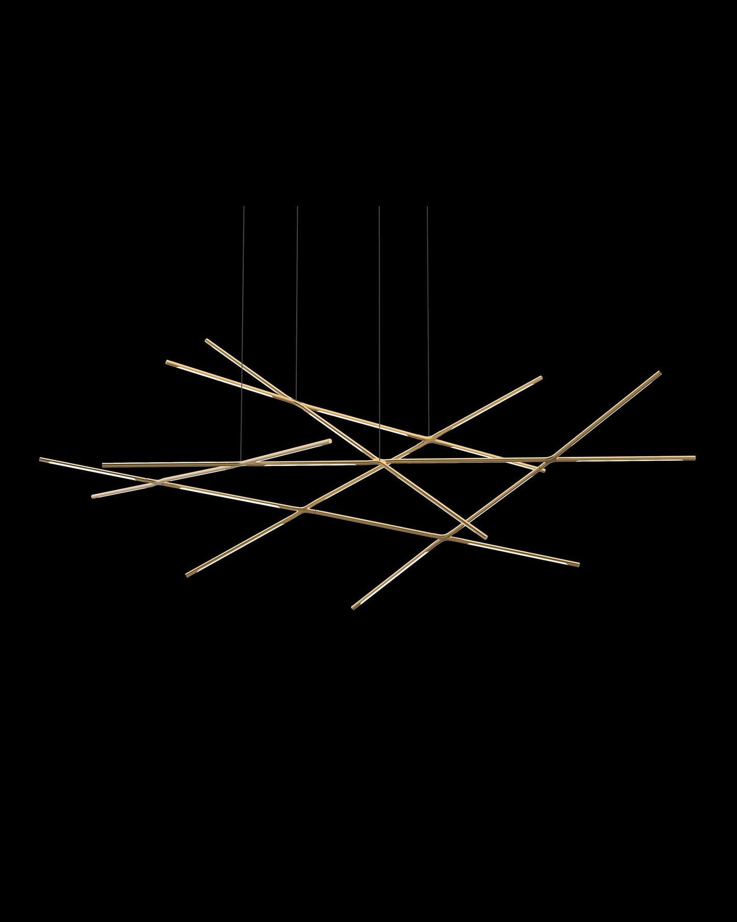 Tubular 23Lt Pendant Satin Gold Model A Light