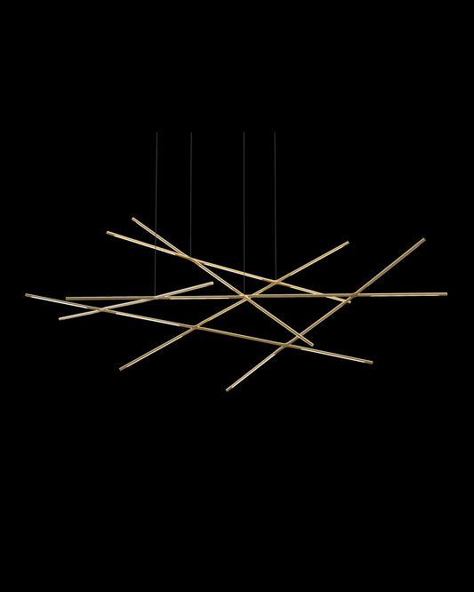 Tubular 23Lt Pendant Satin Gold Model A Light