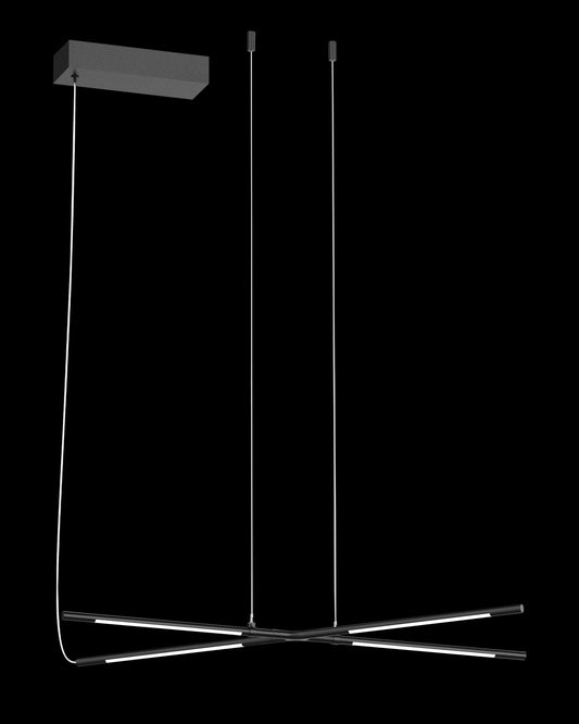 Tubular 4Lt Pendant Matt Black Model A Light