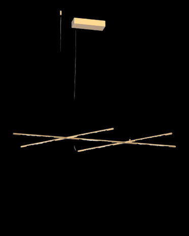 Tubular 7Lt Pendant Satin Gold Model A Light