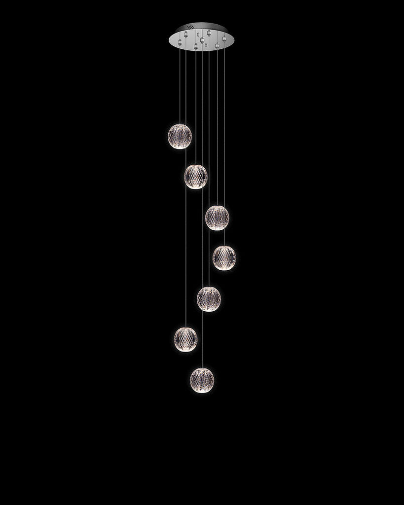 Diamante 7Lt Round Chrome Light