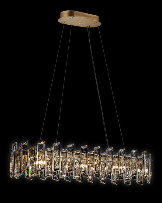 Crisiante Oval Pendant Small Gold Light