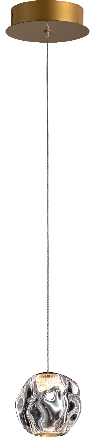 Ciottolo Single Pendant Satin Gold