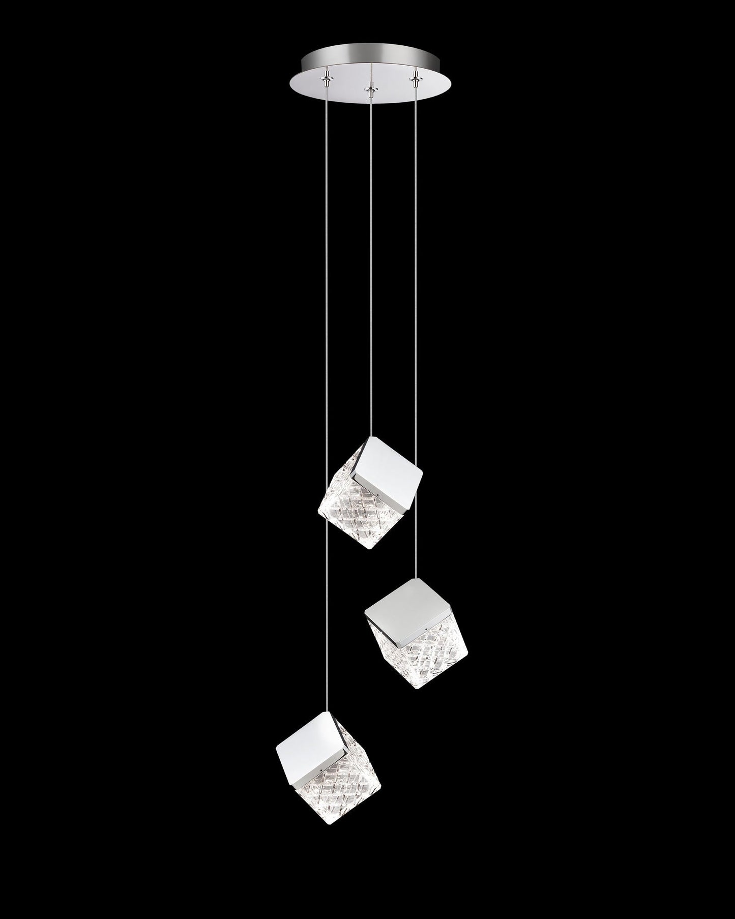 Magia 3Lt Pendant Chrome Light