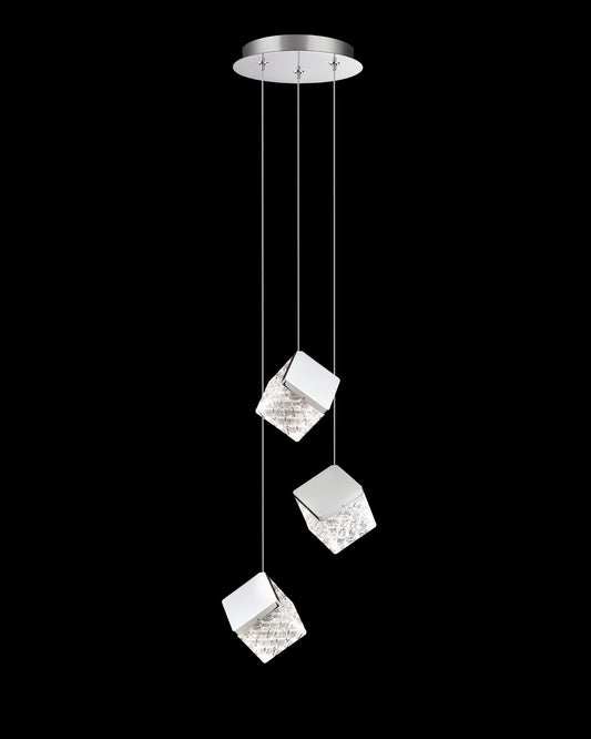 Magia 3Lt Pendant Chrome Light