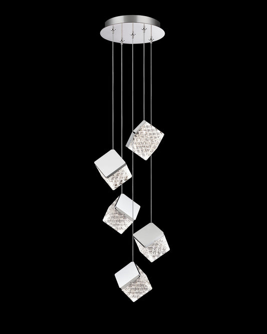 Magia 5Lt Pendant Chrome Light