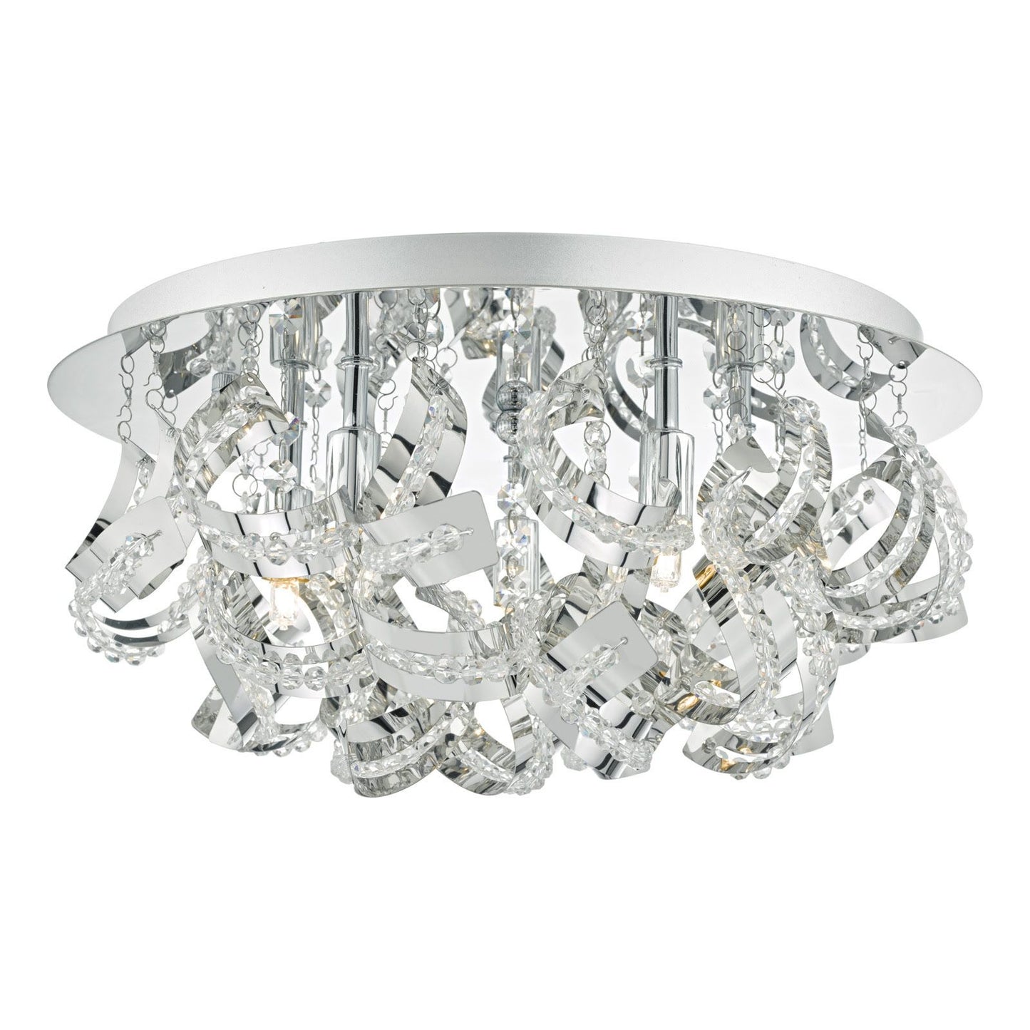 Mezen 5lt Flush Polished Chrome & Crystal Beads