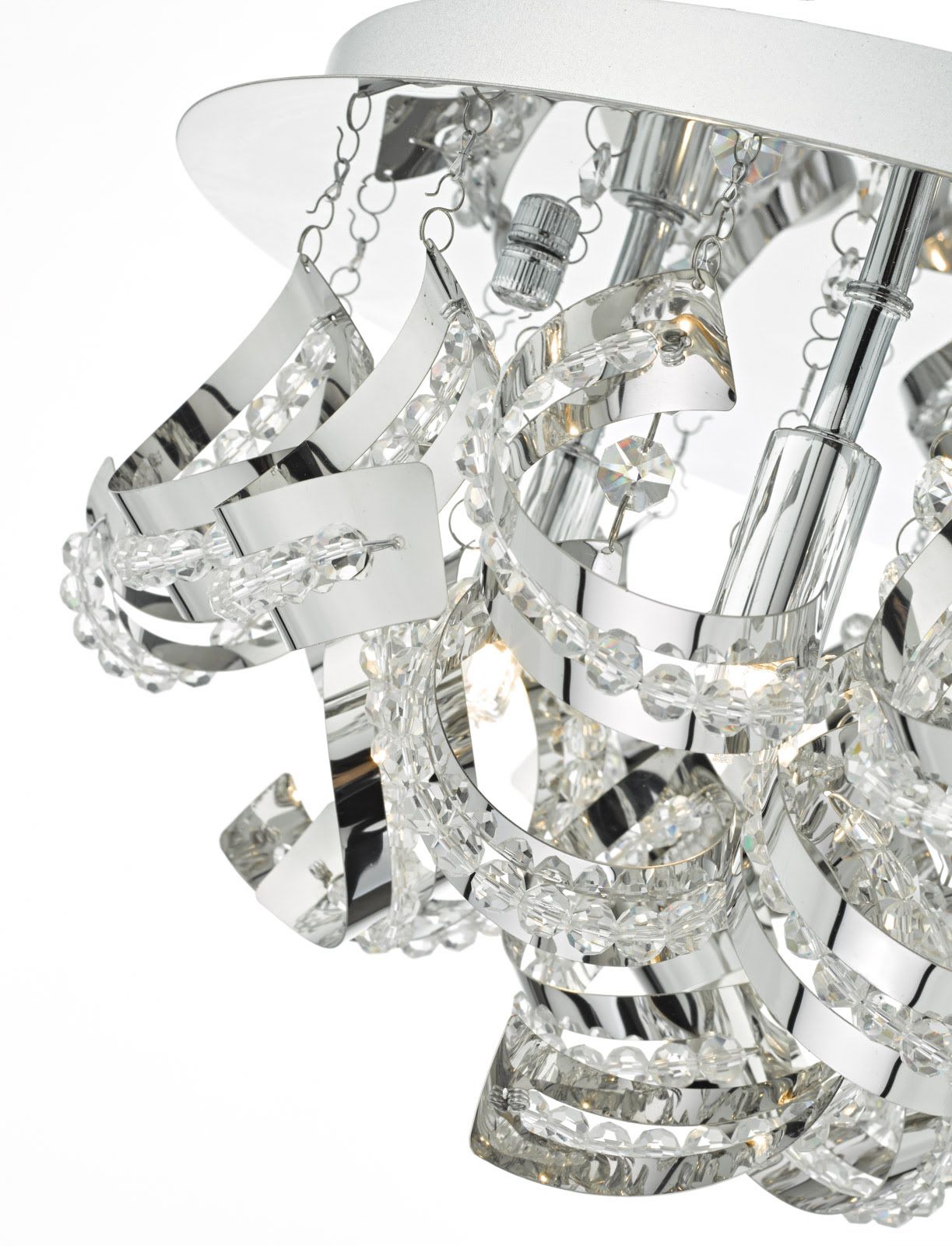 Mezen 5lt Flush Polished Chrome & Crystal Beads