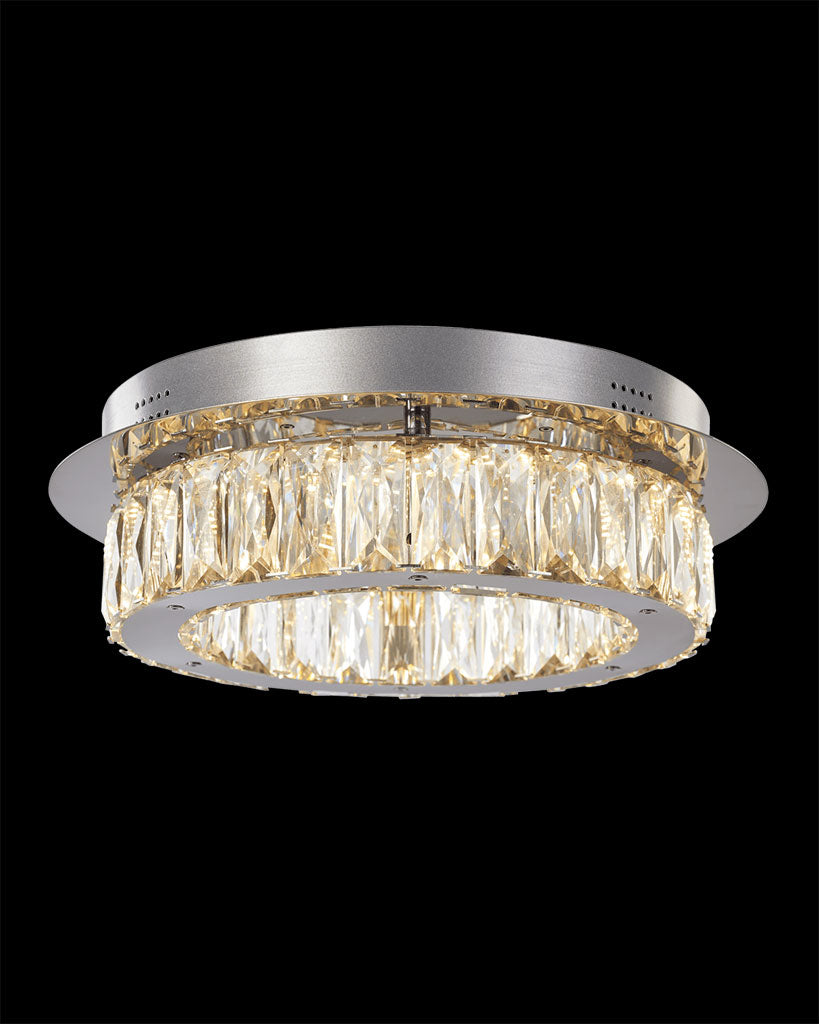Crystal Ring Flush Dimmable Light