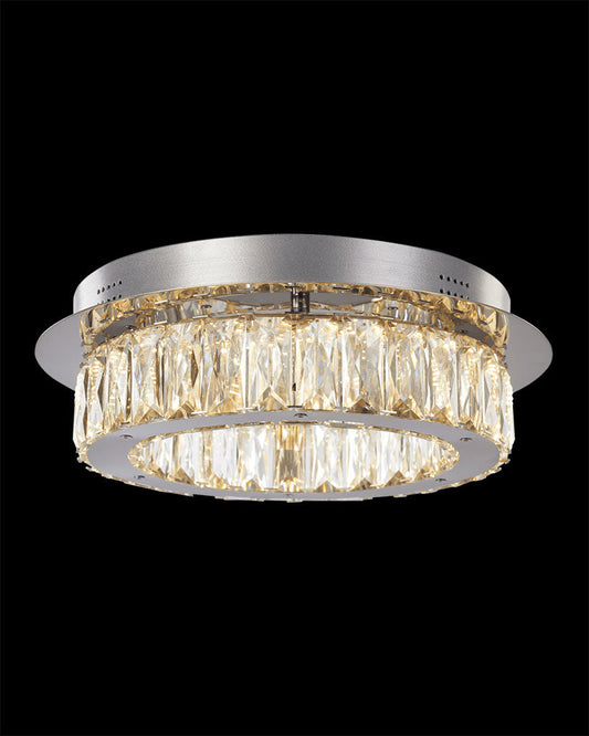Crystal Ring Flush Dimmable Light