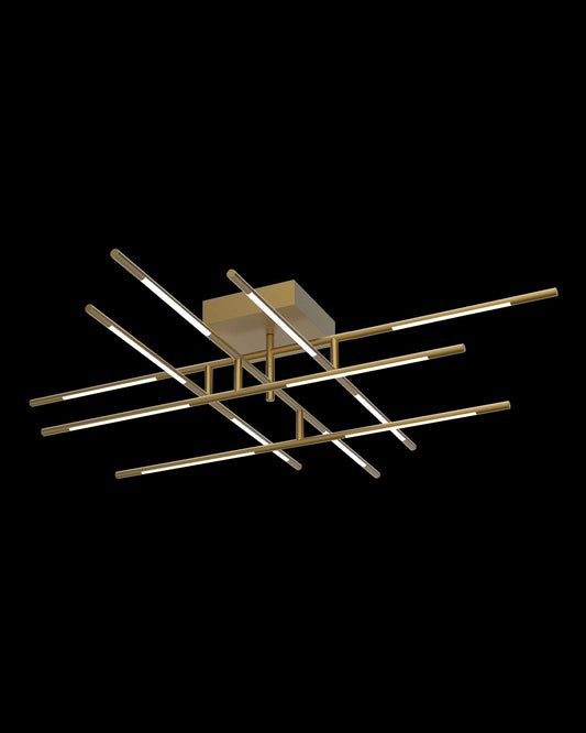 Tubular 12Lt Ceiling Flush Satin Gold Model A Light