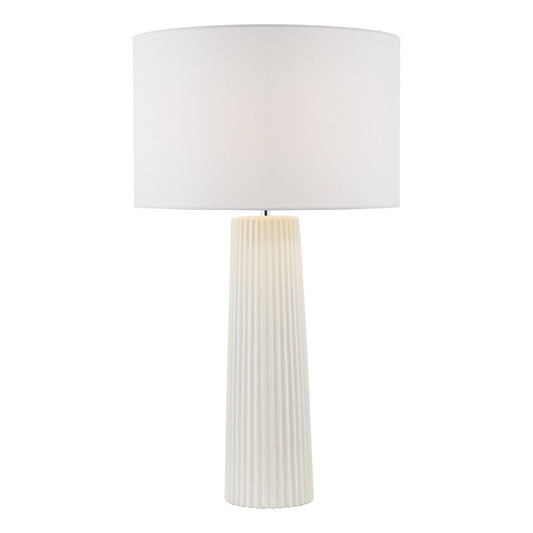 Myla Ceramic Table Lamp White With Shade