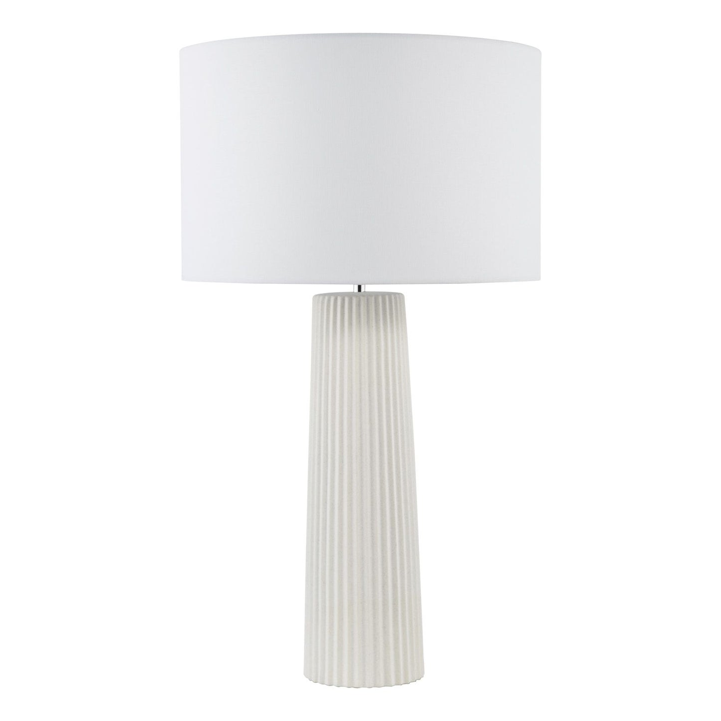 Myla Ceramic Table Lamp White With Shade