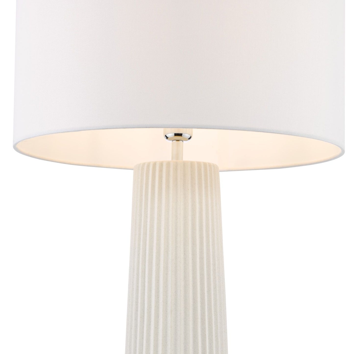 Myla Ceramic Table Lamp White With Shade