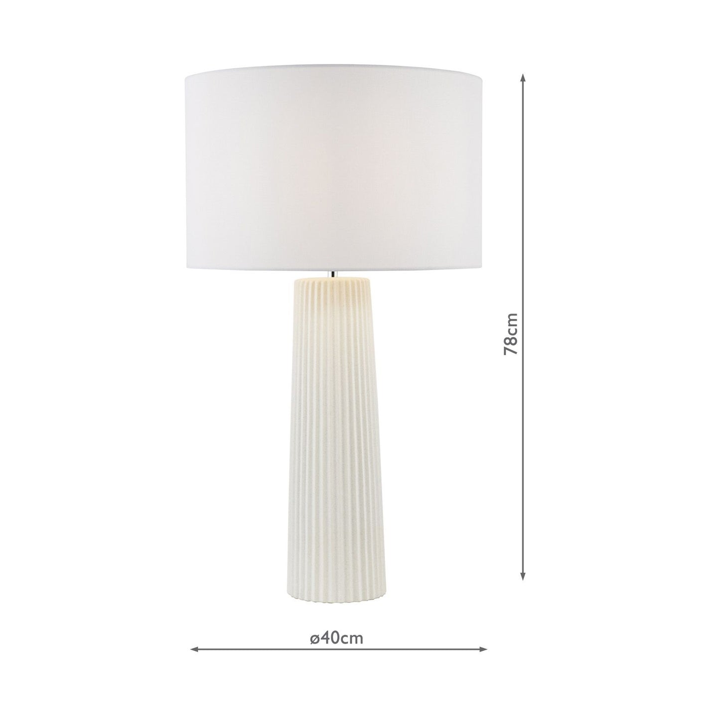 Myla Ceramic Table Lamp White With Shade